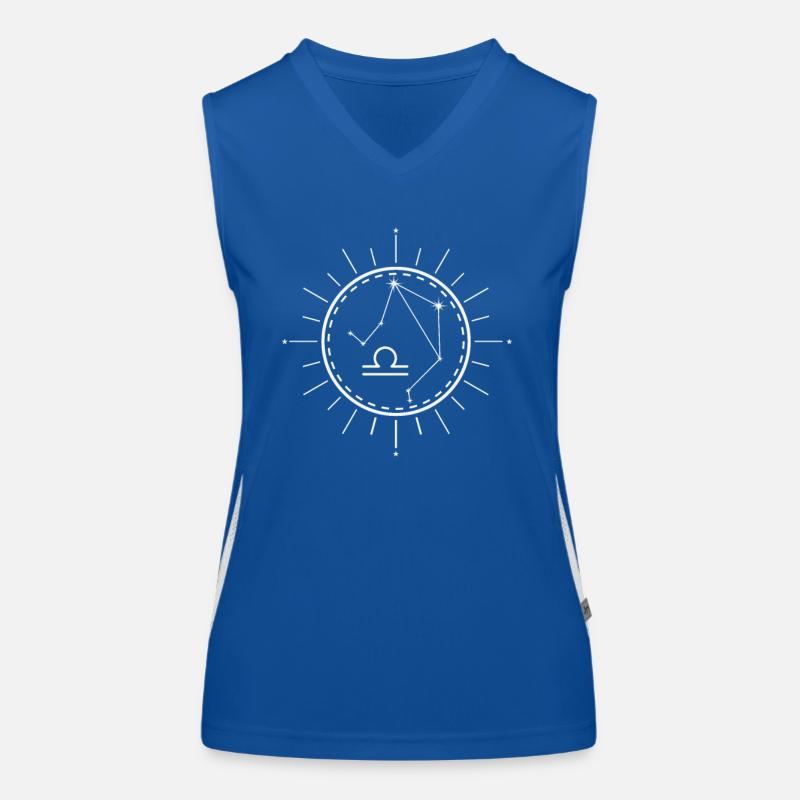 Sternzeichen Waage Libra Sternkonstellation Funktionelles Kontrast-Tank Top für Frauen
