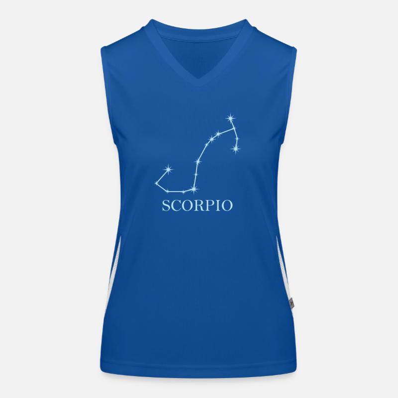 Sternkonstellation Sternzeichen Skorpion Funktionelles Kontrast-Tank Top für Frauen