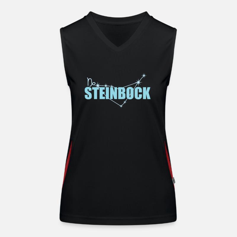 Steinbock Sternzeichen Capricorn Sternbild Funktionelles Kontrast-Tank Top für Frauen