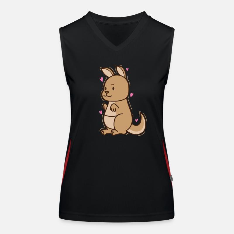Kangaroo in Love Australia Outback Women's Functional Contrast Tank Top