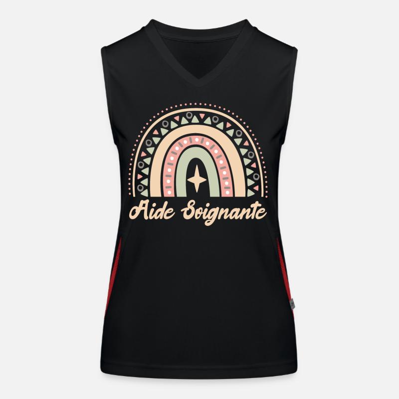 Cadeau Aide Soignante. Boho Rainbow aide soignante Débardeur respirant contrasté Femme