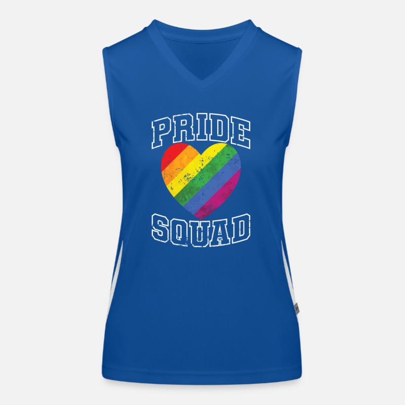 Pride Squad LGBT Toleranz Regenbogenfarben Funktionelles Kontrast-Tank Top für Frauen