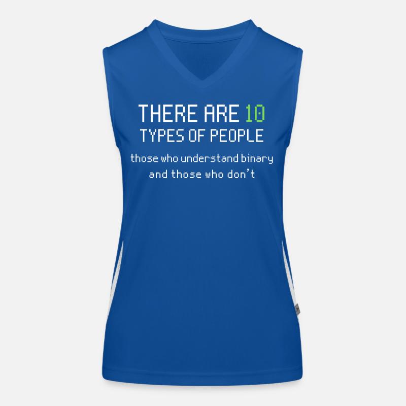 10 types of people understand binary. IT Spruch Funktionelles Kontrast-Tank Top für Frauen