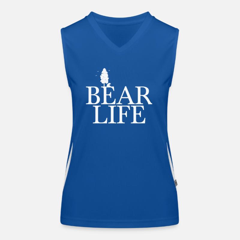 Bear Life Wald Tier Funktionelles Kontrast-Tank Top für Frauen
