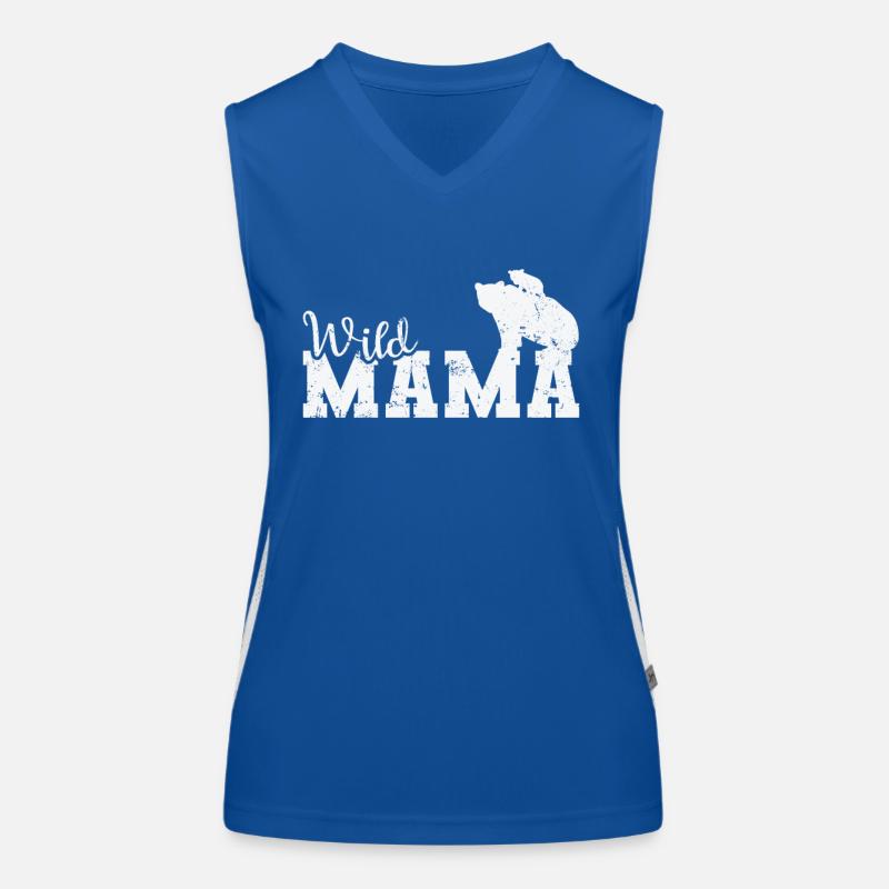 Wild Mama Bär Wald Tier Funktionelles Kontrast-Tank Top für Frauen