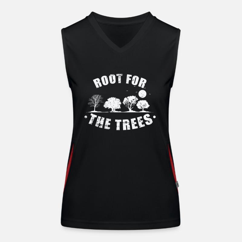 Root for the Trees Nature Forests Leaves Women's Functional Contrast Tank Top
