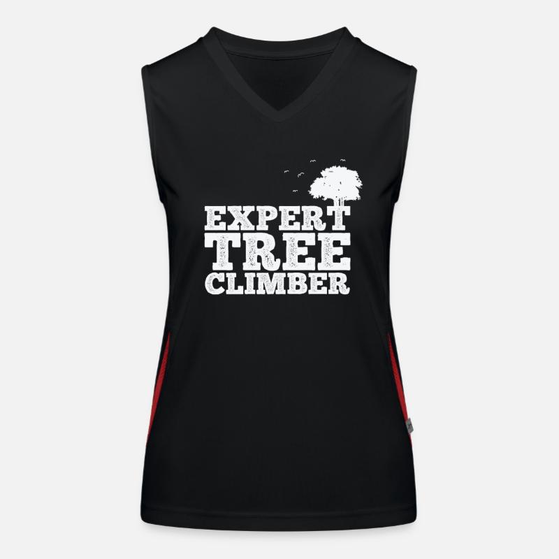Expert Tree Climber Nature Forests Leaves Women's Functional Contrast Tank Top