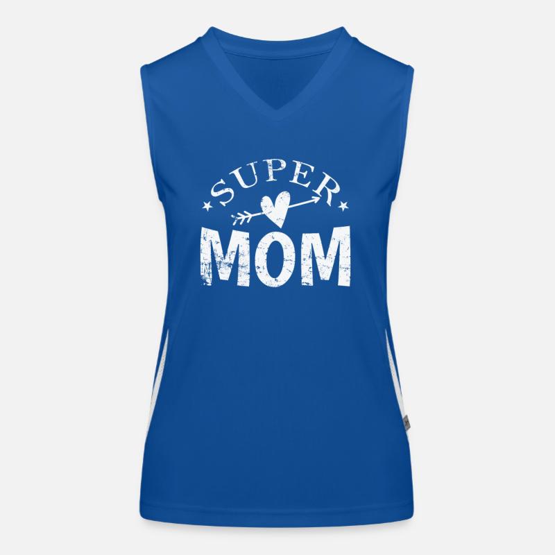Super Mom Mama Muttertag Funktionelles Kontrast-Tank Top für Frauen