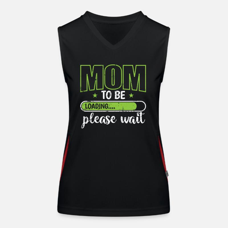 Mom to be Loading please wait Muttertag Funktionelles Kontrast-Tank Top für Frauen