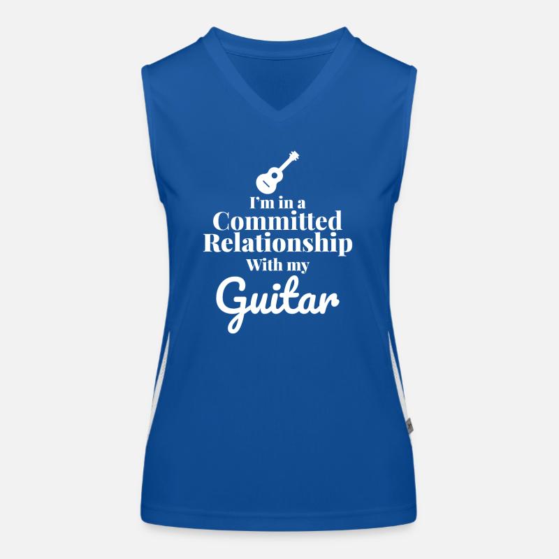 Strumming Love: A Committed Guitar Connection Women's Functional Contrast Tank Top