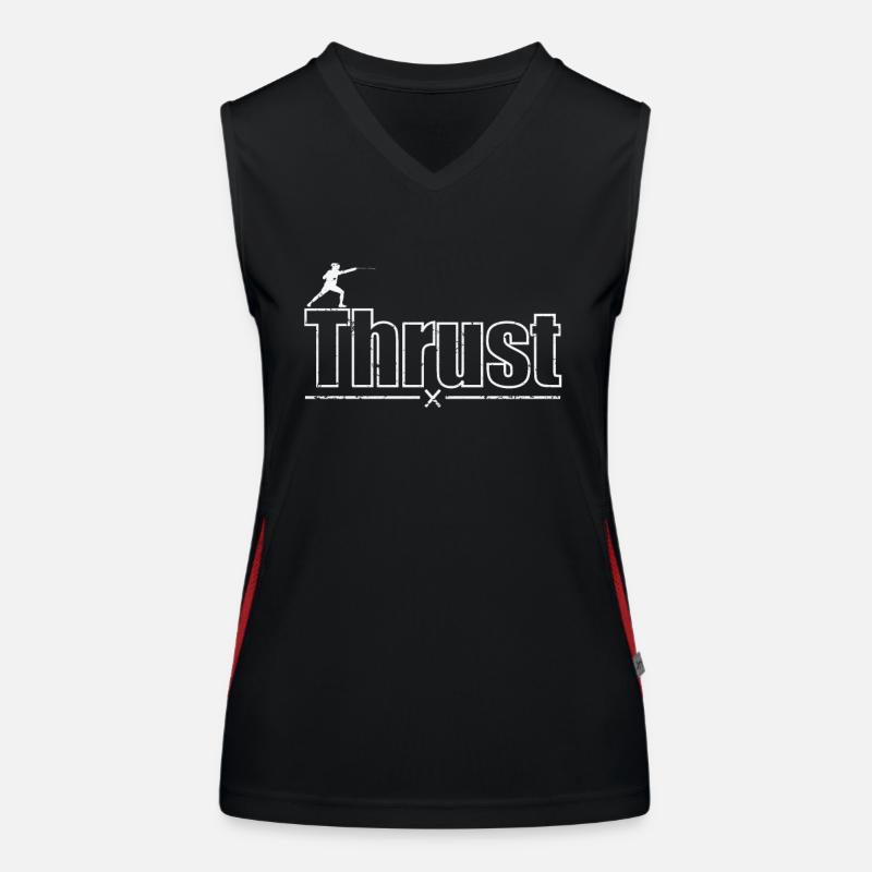 Thrust Fencing Sword Women's Functional Contrast Tank Top