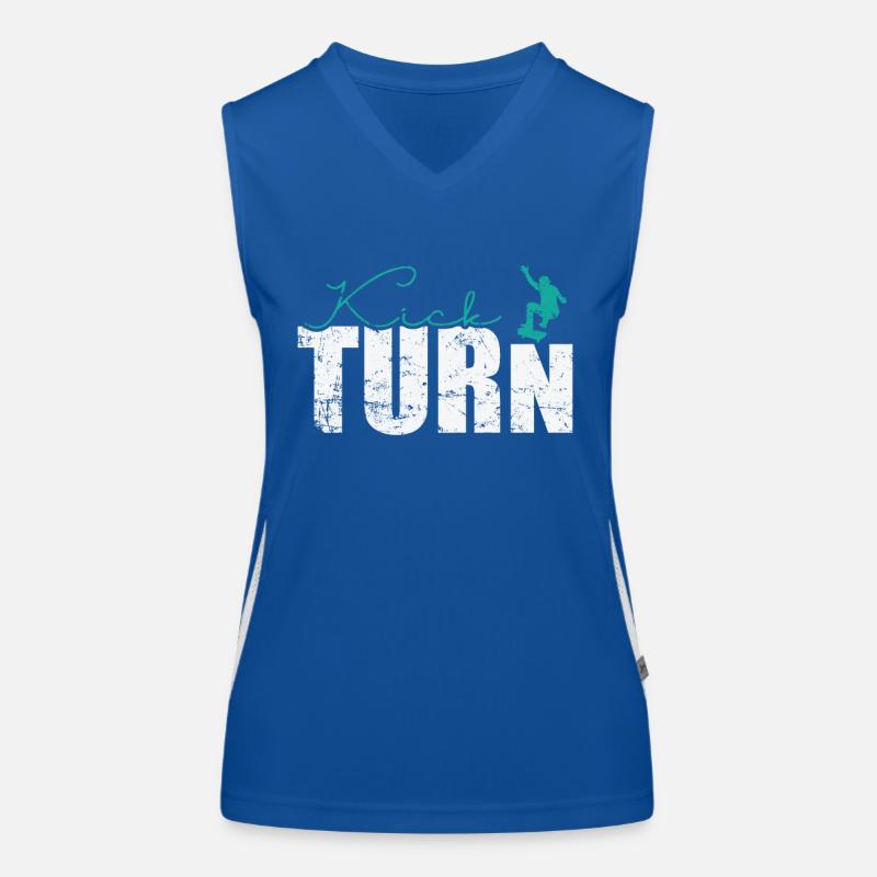 Kickturn Skateboard Funktionelles Kontrast-Tank Top für Frauen