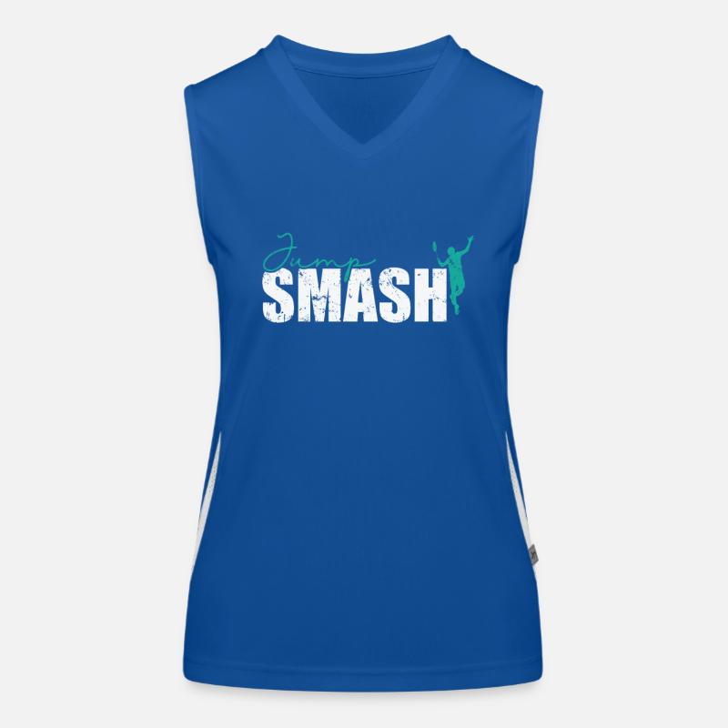 Jump Smash Badminton Funktionelles Kontrast-Tank Top für Frauen