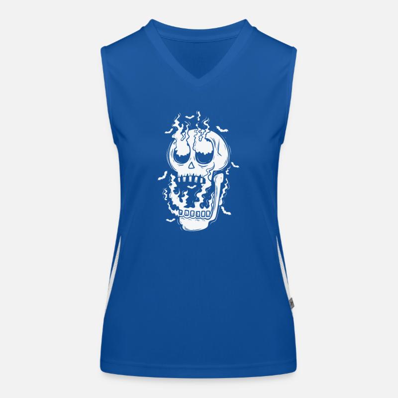 Gothic head dark melancholy Women's Functional Contrast Tank Top