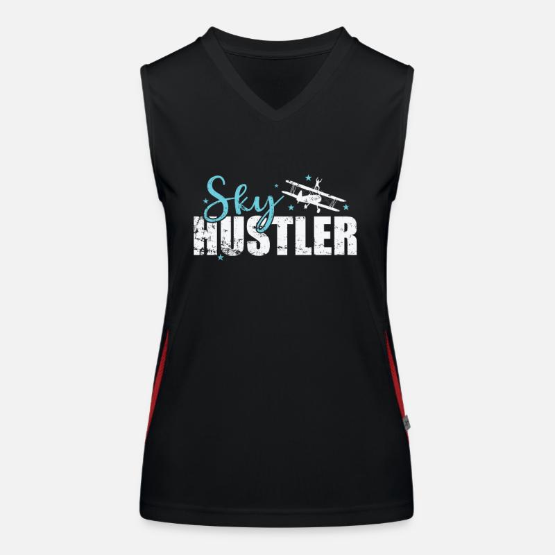 Sky Hustler Wing Walker Hobby Funktionelles Kontrast-Tank Top für Frauen