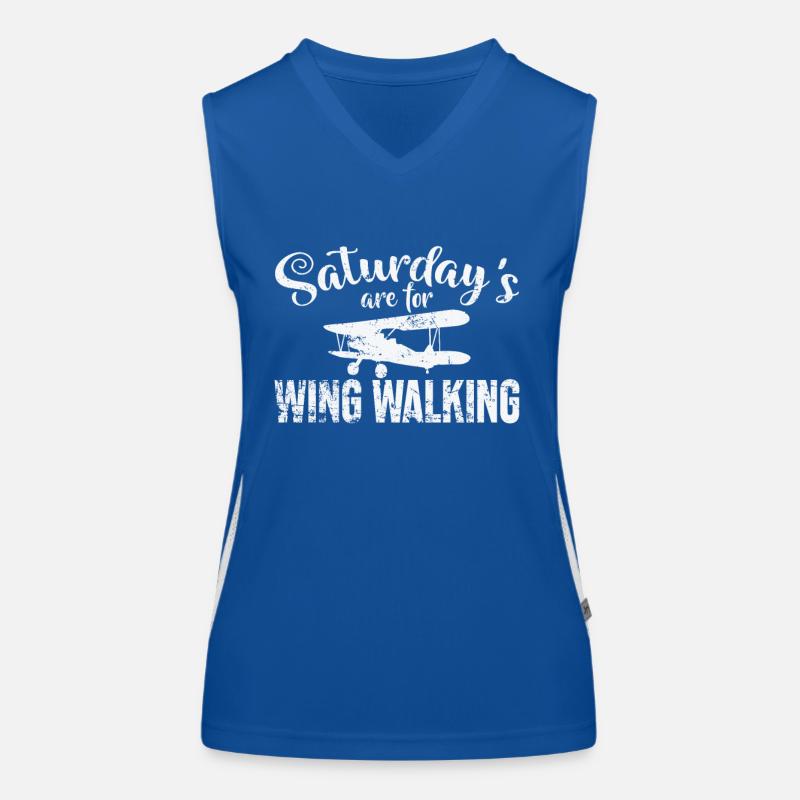 Les samedis sont pour Wing Walking Hobby Débardeur respirant contrasté Femme