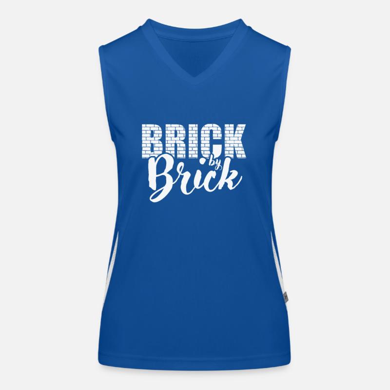 Brick by Brick Mason Craftsman Profession Women's Functional Contrast Tank Top