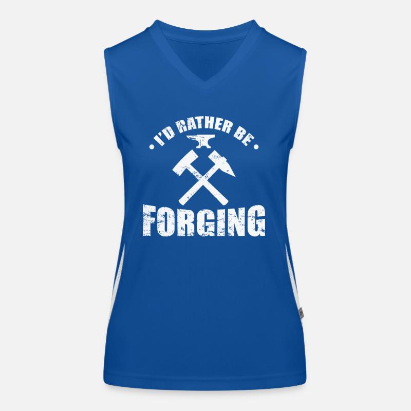 I'd rather be Forging Metallbauer Beruf Funktionelles Kontrast-Tank Top für Frauen