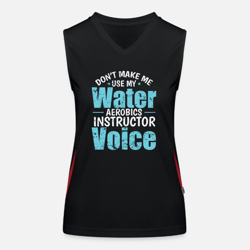 Ne me forcez pas à utiliser ma voix d’aquagym Débardeur respirant contrasté Femme