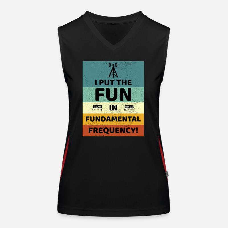 Fun with the Fundamental Frequency Ham Radio Women's Functional Contrast Tank Top
