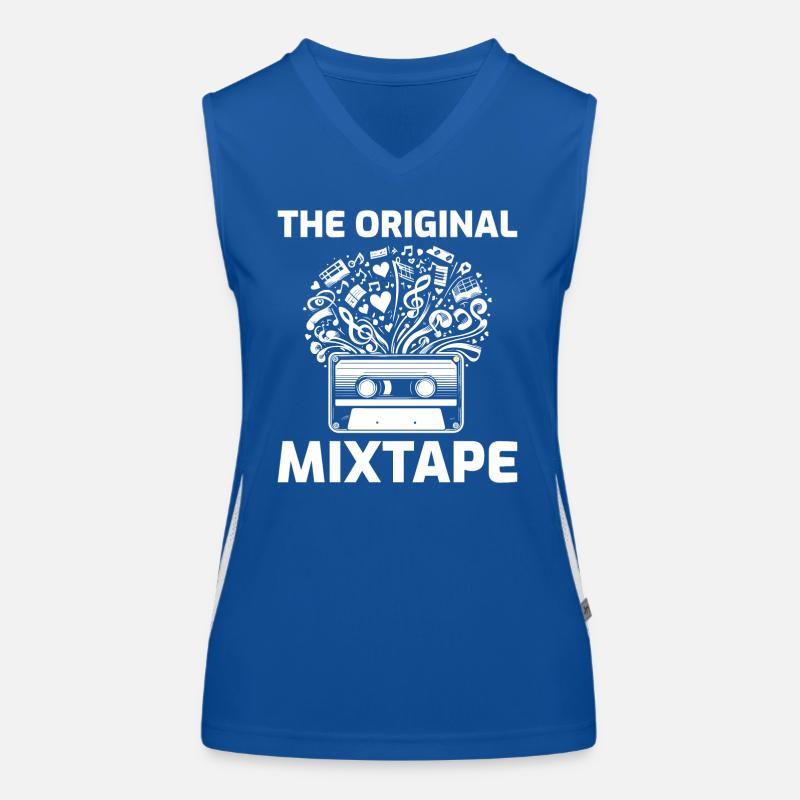 Mixtape Magic des années 80 : Explosion musicale avec cassette Débardeur respirant contrasté Femme