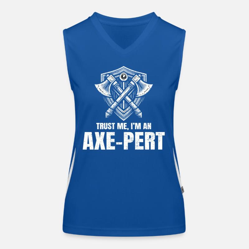 Glaub mir, ich bin ein axtschwingender Holzfäller Funktionelles Kontrast-Tank Top für Frauen