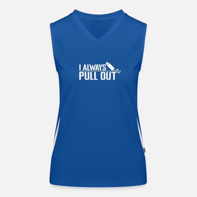I Always Pull out Retrospeichermodul Funktionelles Kontrast-Tank Top für Frauen
