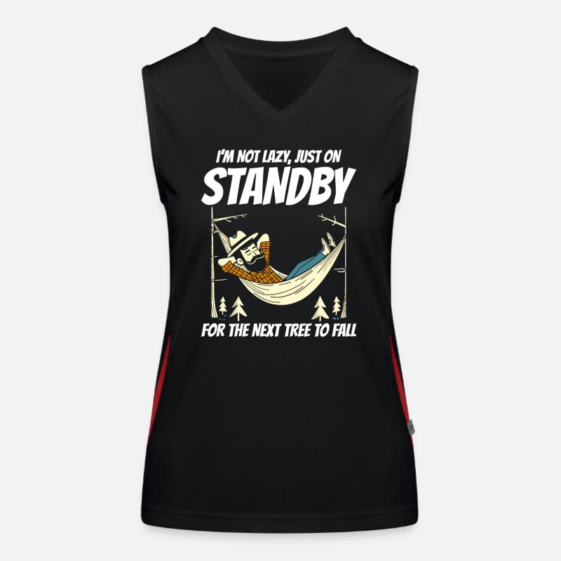 Lumberjack Woodworker Woodcutter Carpenter Funny Women's Functional Contrast Tank Top