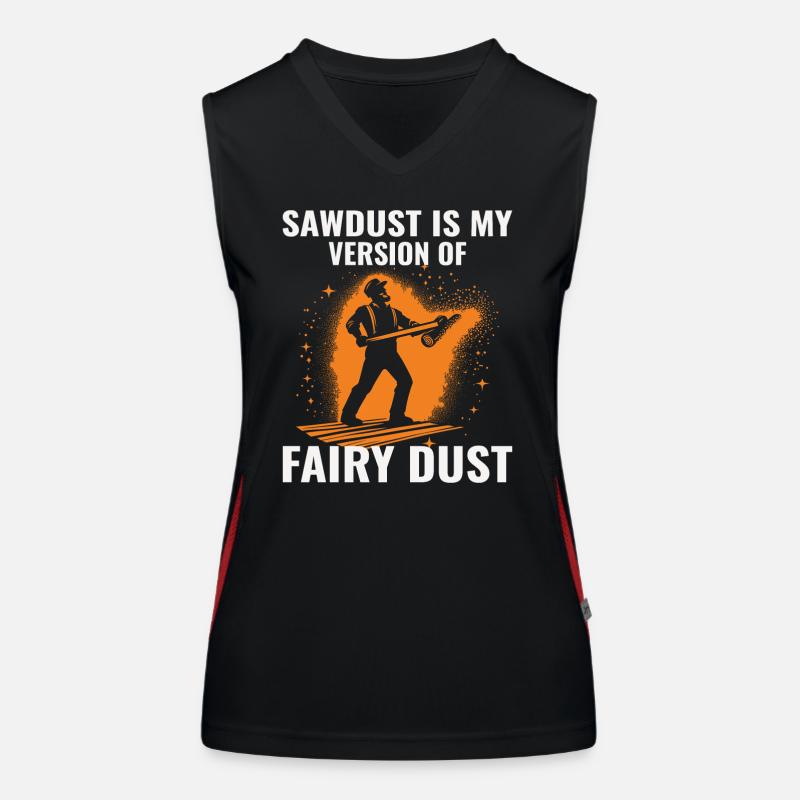 Lumberjack Woodworker Woodcutter Carpenter Sawdust Women's Functional Contrast Tank Top