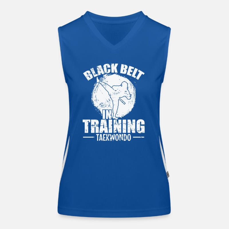 Black Belt in Training Taekwondo Training Women's Functional Contrast Tank Top