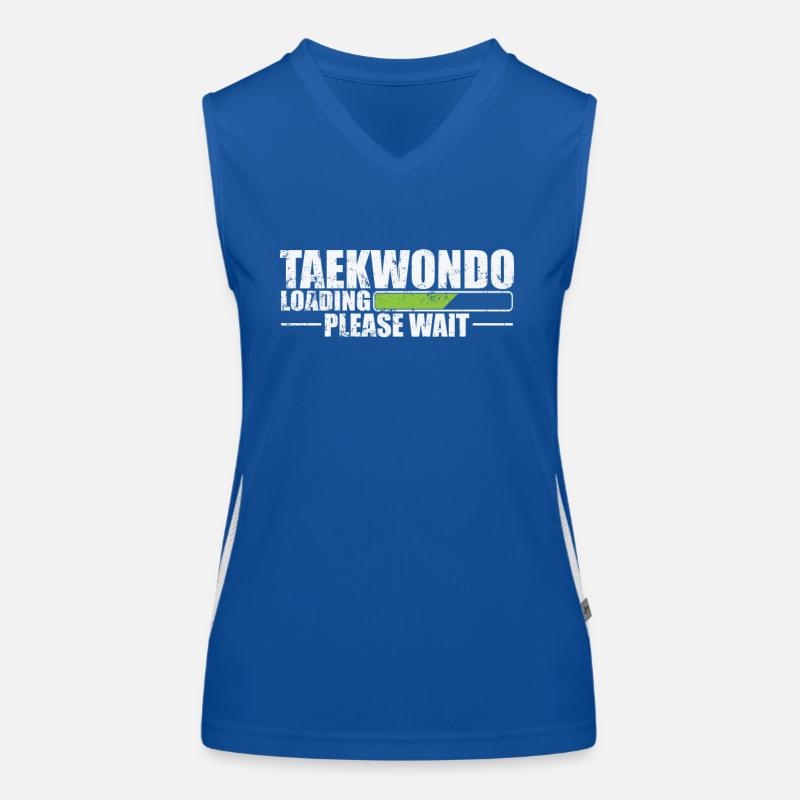 Taekwondo Loading Please Wait Kampfsport Funktionelles Kontrast-Tank Top für Frauen