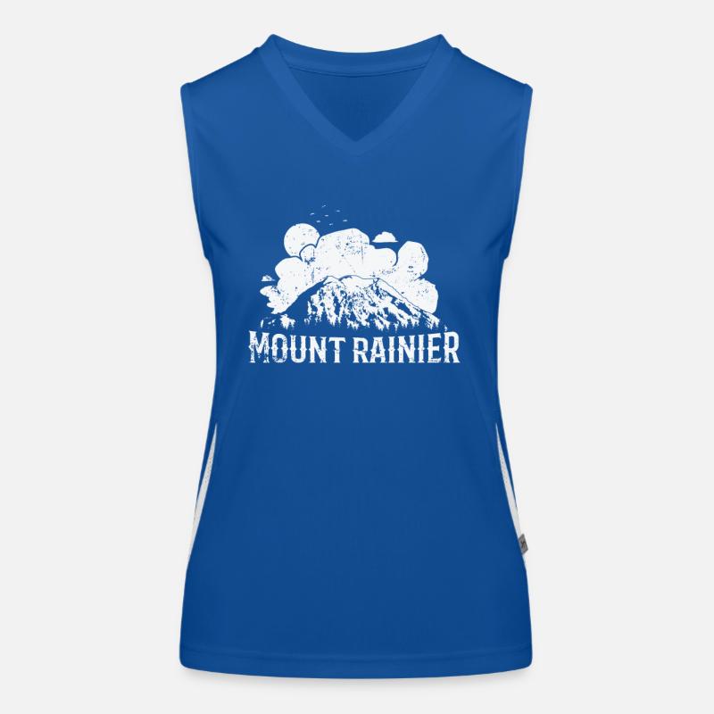 Mount Rainier Washington Cascade Range Funktionelles Kontrast-Tank Top für Frauen