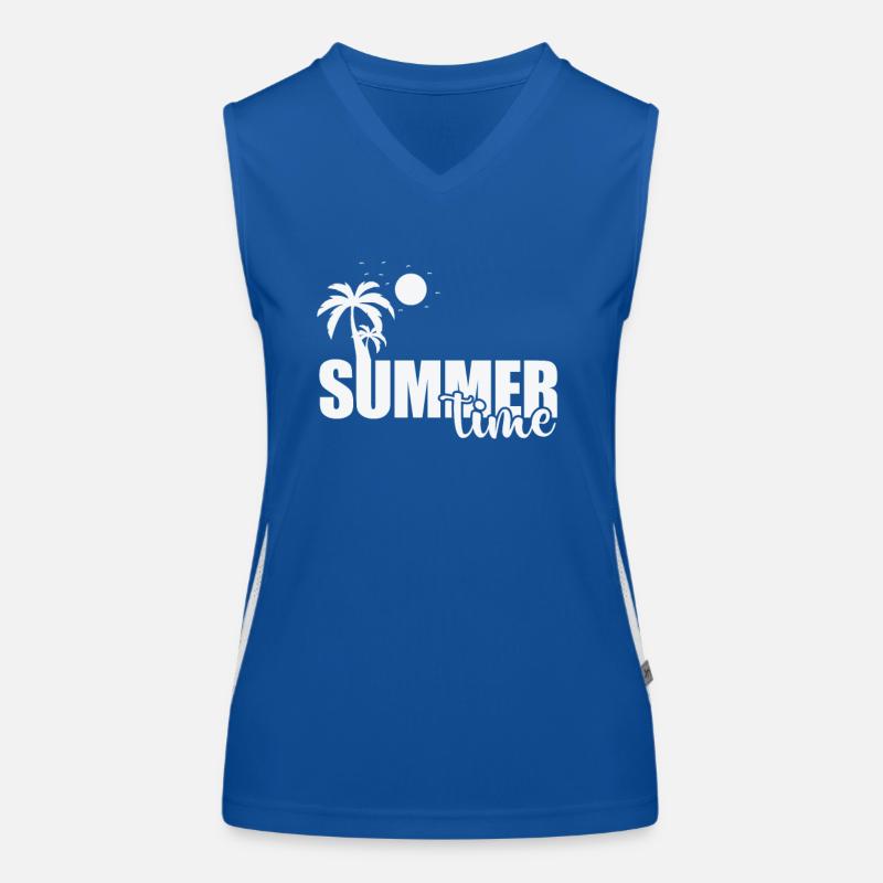 Summer Time Bathing Beach Sun Women's Functional Contrast Tank Top