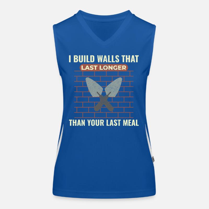 Maçon maçon Construction Travaux Constructeurs De Murs Débardeur respirant contrasté Femme