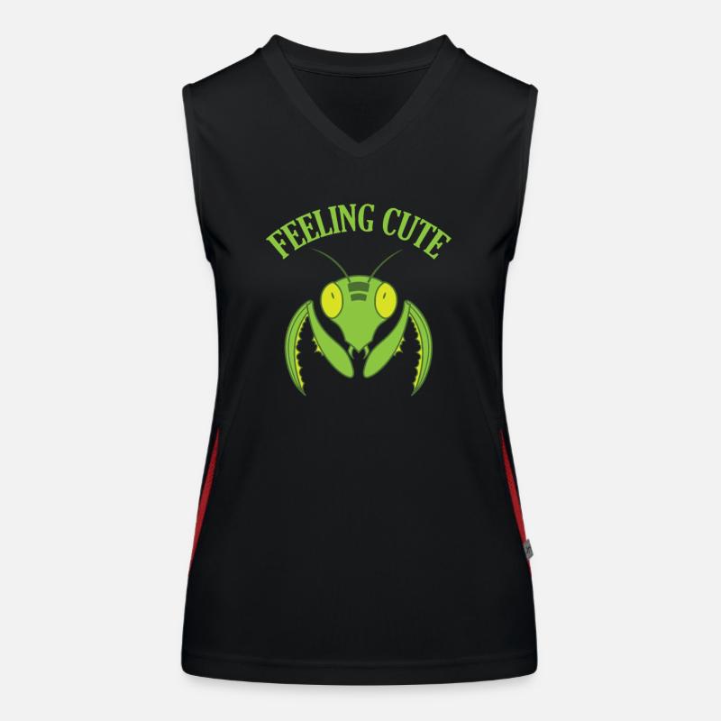 Feeling Cute Mantis Funktionelles Kontrast-Tank Top für Frauen