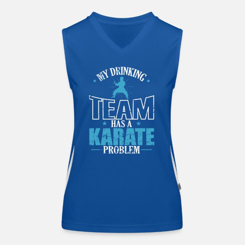 My Drinking Team has a Karate Problem Women's Functional Contrast Tank Top