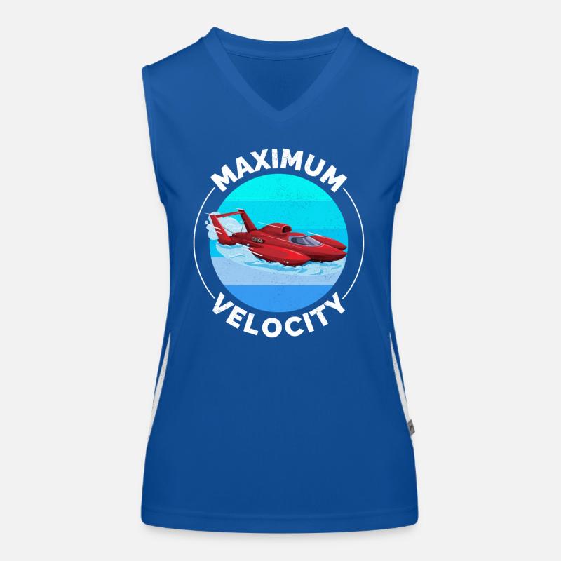 Wasserflugzeug Rennen Schnellboot Motorboot Funktionelles Kontrast-Tank Top für Frauen