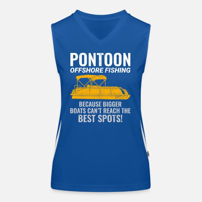 Pontonboot Motorboot Hochseefischen Lustig Funktionelles Kontrast-Tank Top für Frauen