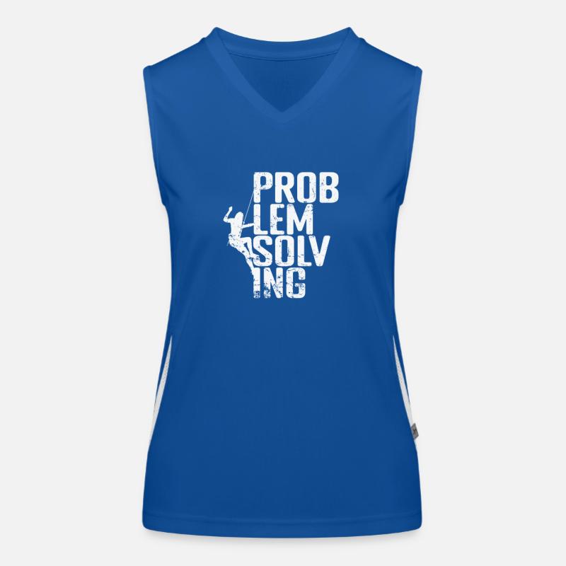 Problem Solving Bouldern Funktionelles Kontrast-Tank Top für Frauen
