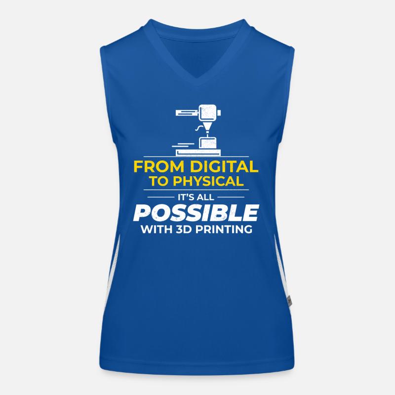3D-Drucker 3D-Druck Funktionelles Kontrast-Tank Top für Frauen
