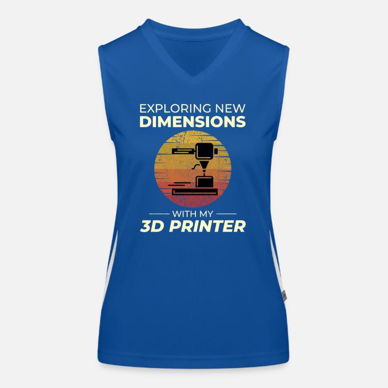 3D Printer 3D Printing Women's Functional Contrast Tank Top