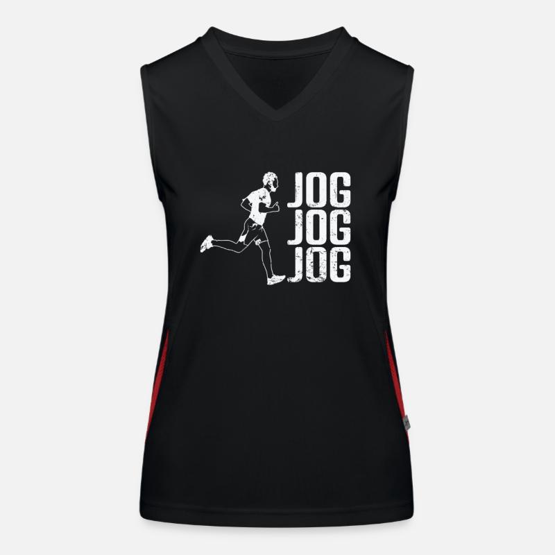 Jogging Joggen Débardeur respirant contrasté Femme