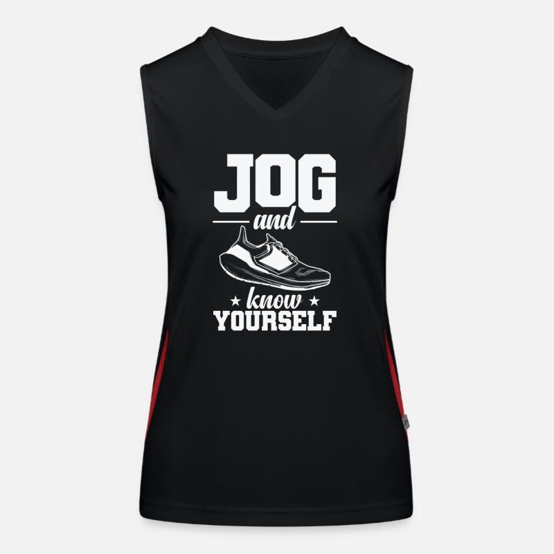 Jogging et jogging pour se connaître soi-même Débardeur respirant contrasté Femme