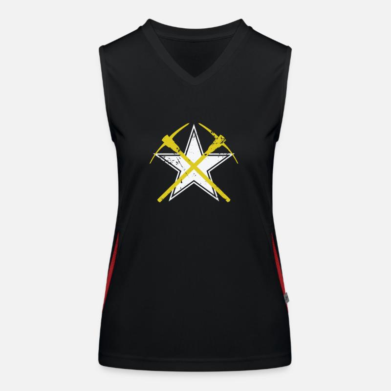 Star with mining peck Women's Functional Contrast Tank Top
