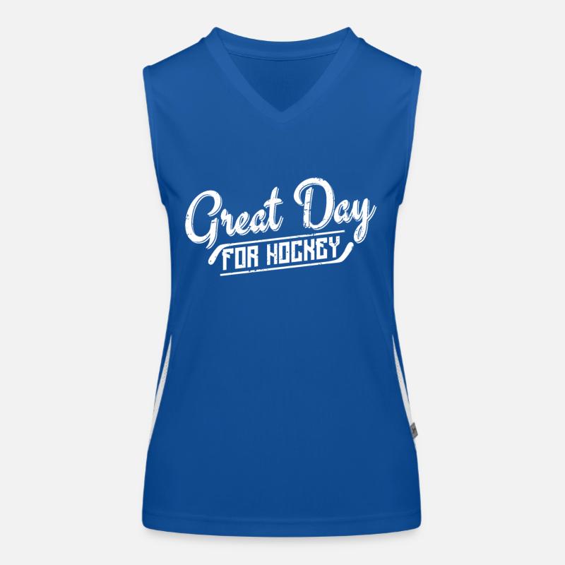 Great Day for Hockey Funktionelles Kontrast-Tank Top für Frauen