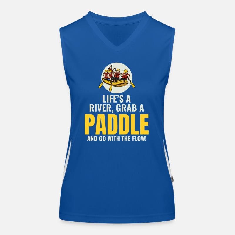 Rafting Team Raft Eau Vive Rafter Paddle Drôle Débardeur respirant contrasté Femme