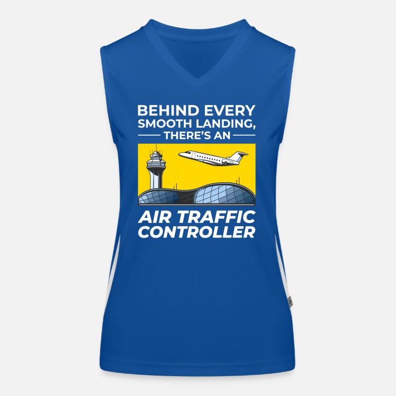 Fluglotse ATC Aviation Humor Flug Funktionelles Kontrast-Tank Top für Frauen