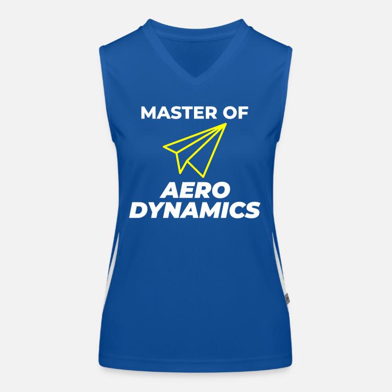 Aerospace Engineer Flight Mechanics Paper Plane Women's Functional Contrast Tank Top
