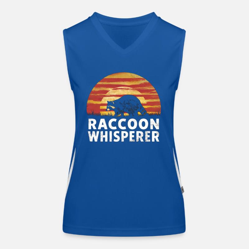 Raccoon Whisperer Funktionelles Kontrast-Tank Top für Frauen