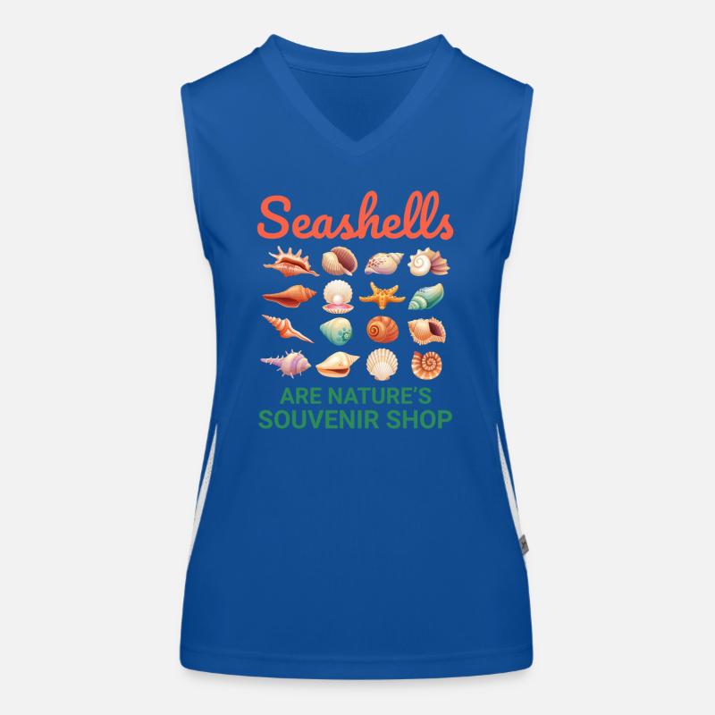 Coquillages Collector Beachcomber Sea Shell Ocean Débardeur respirant contrasté Femme